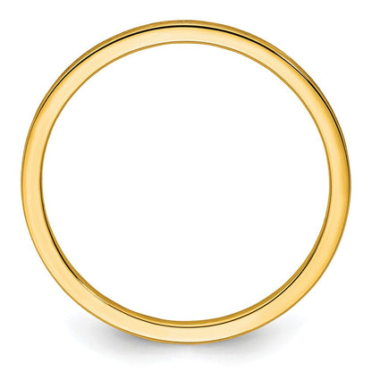 14K Gelbgold 1,2 mm flaches Stapelband mit Satinfinish