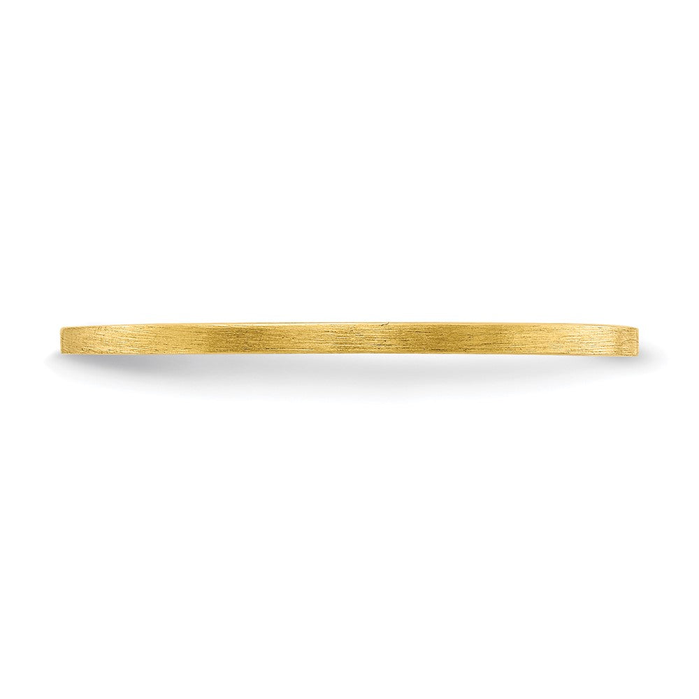 14K Gelbgold 1,2 mm flaches Stapelband mit Satinfinish