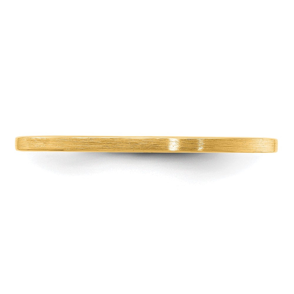 14K Gelbgold 1,2 mm flaches Stapelband mit Satinfinish