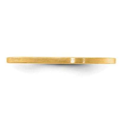 14K Gelbgold 1,2 mm flaches Stapelband mit Satinfinish