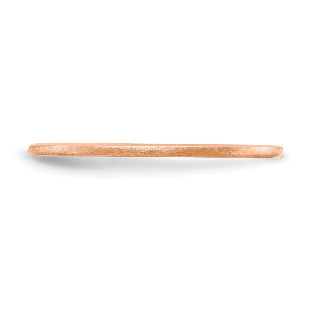 14K Roségold 1,2 mm Halbrund Satin Stapelring