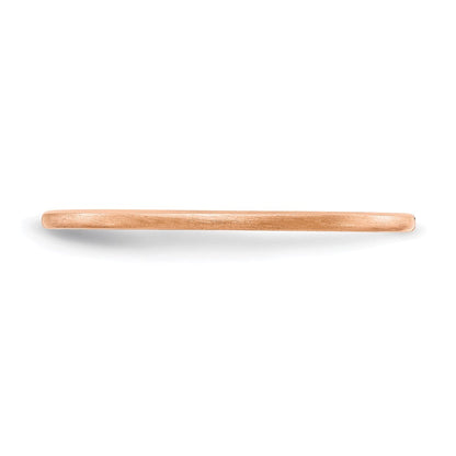 14K Roségold 1,2 mm Halbrund Satin Stapelring