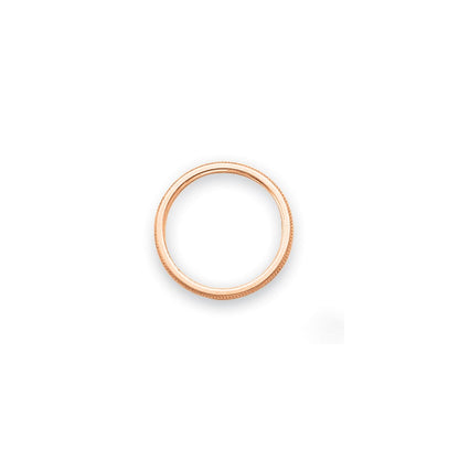 14K Roségold 1,5 mm Milgrain-Ring, stapelbar