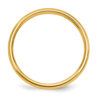 14K Gelbgold Poliert Stapelbarer Ring, 2 mm