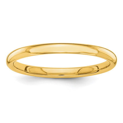 10K Gelbgold 2 mm stapelbarer Ehering