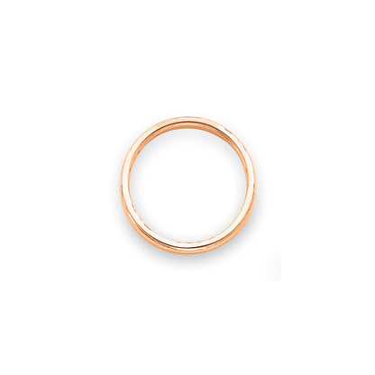 14K Roségold polierter stapelbarer Ring, 2 mm