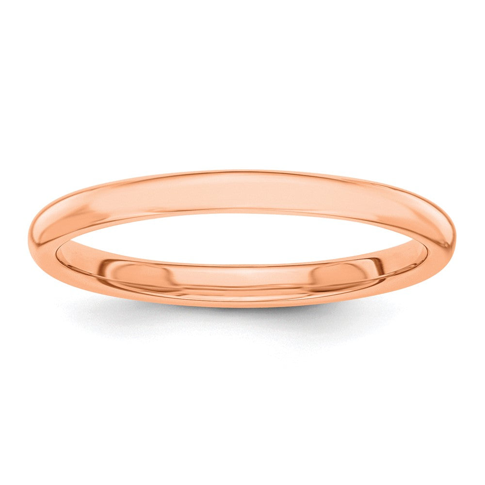 10K Roségold Poliert 2 mm Stapelbarer Ehering