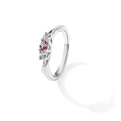 Sterlingsilber Survivor Kollektion Rhodiniert Weiß und Rosa Topas Joanna Ring