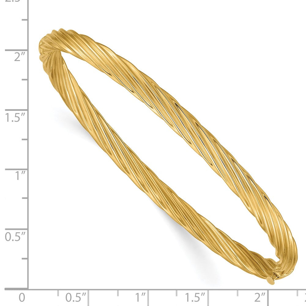 14K Gelbgold 3/16 Oversize Strukturiert Klappbar Armreif Armband
