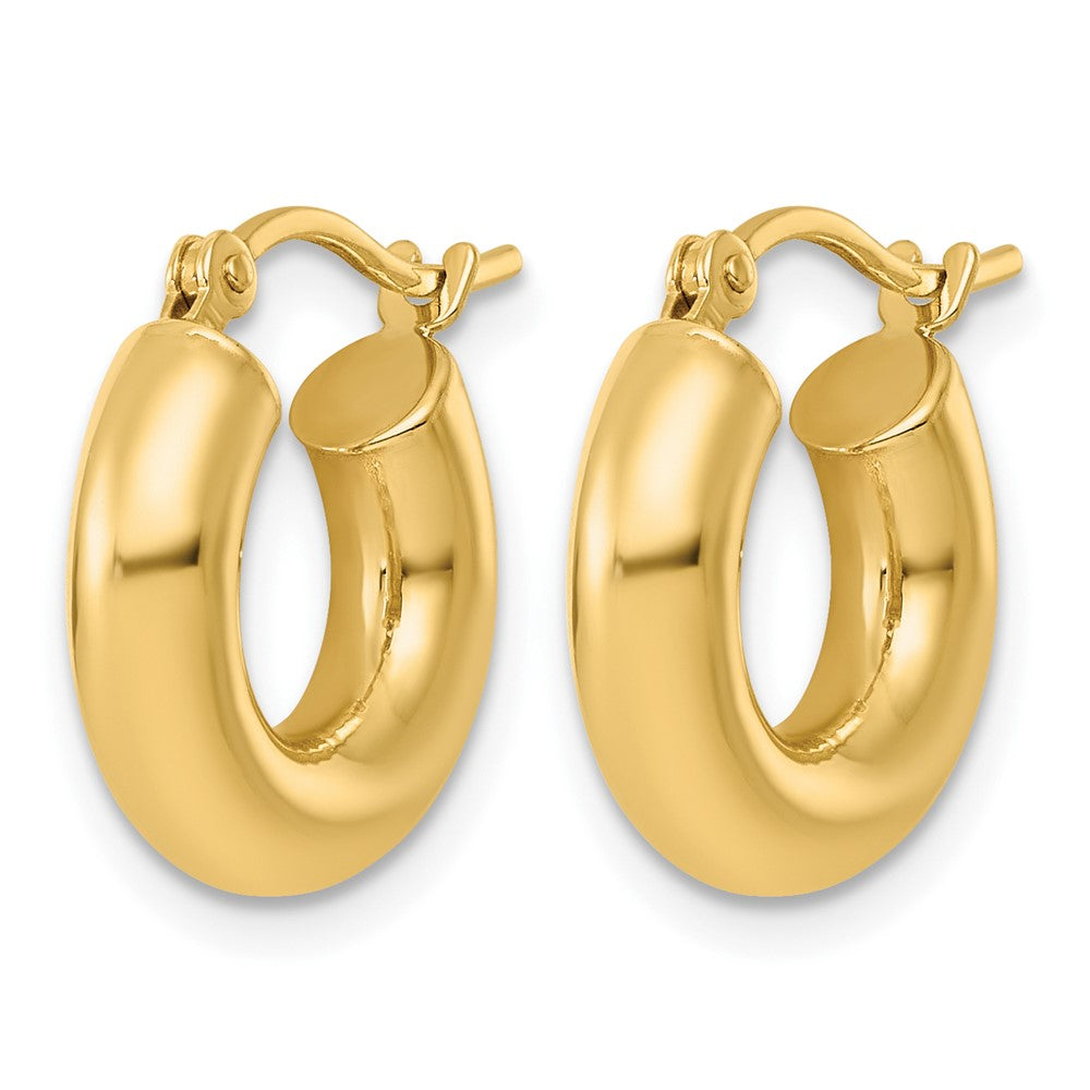 10K Gelbgold 4mm X 15mm Poliert Creolen