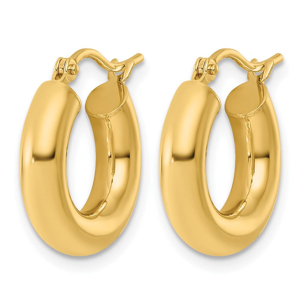 10K Gelbgold 4mm X 17mm Poliert Creolen