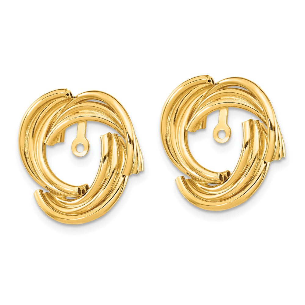 14K Gelbgold Poliert Fantasie Ohrring Jacken