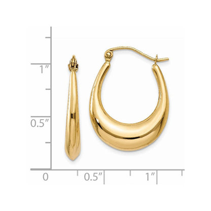 14K Gelbgold Poliert Creolen