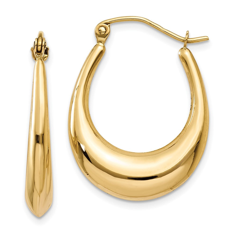 14K Gelbgold Poliert Creolen