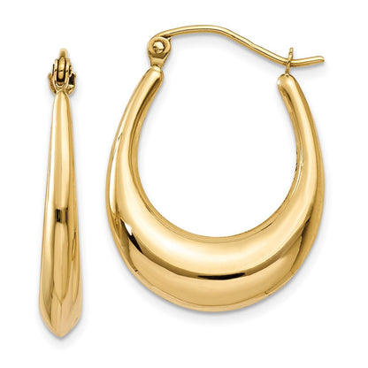 14K Gelbgold Poliert Creolen