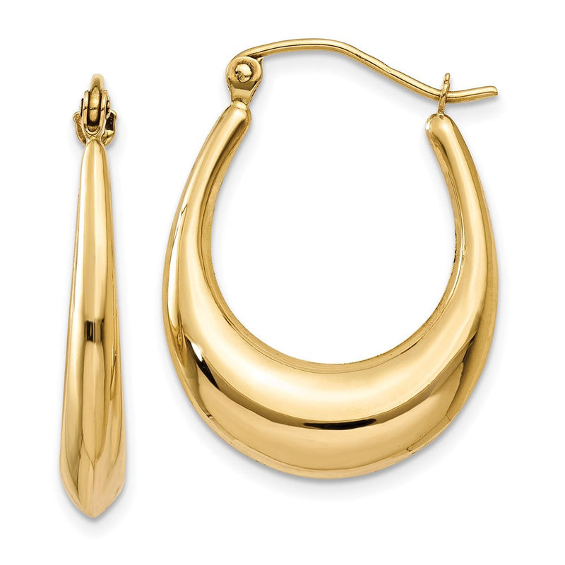 14K Gelbgold Poliert Creolen