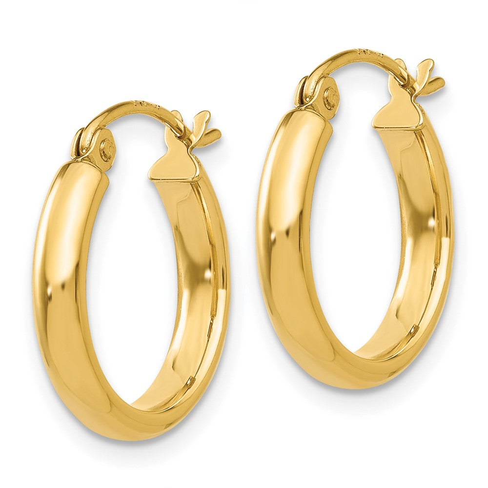 14K Gelbgold Poliert Creole Ohrring