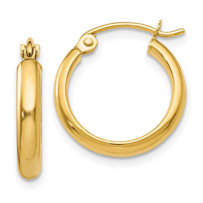 14K Gelbgold Poliert Creole Ohrring
