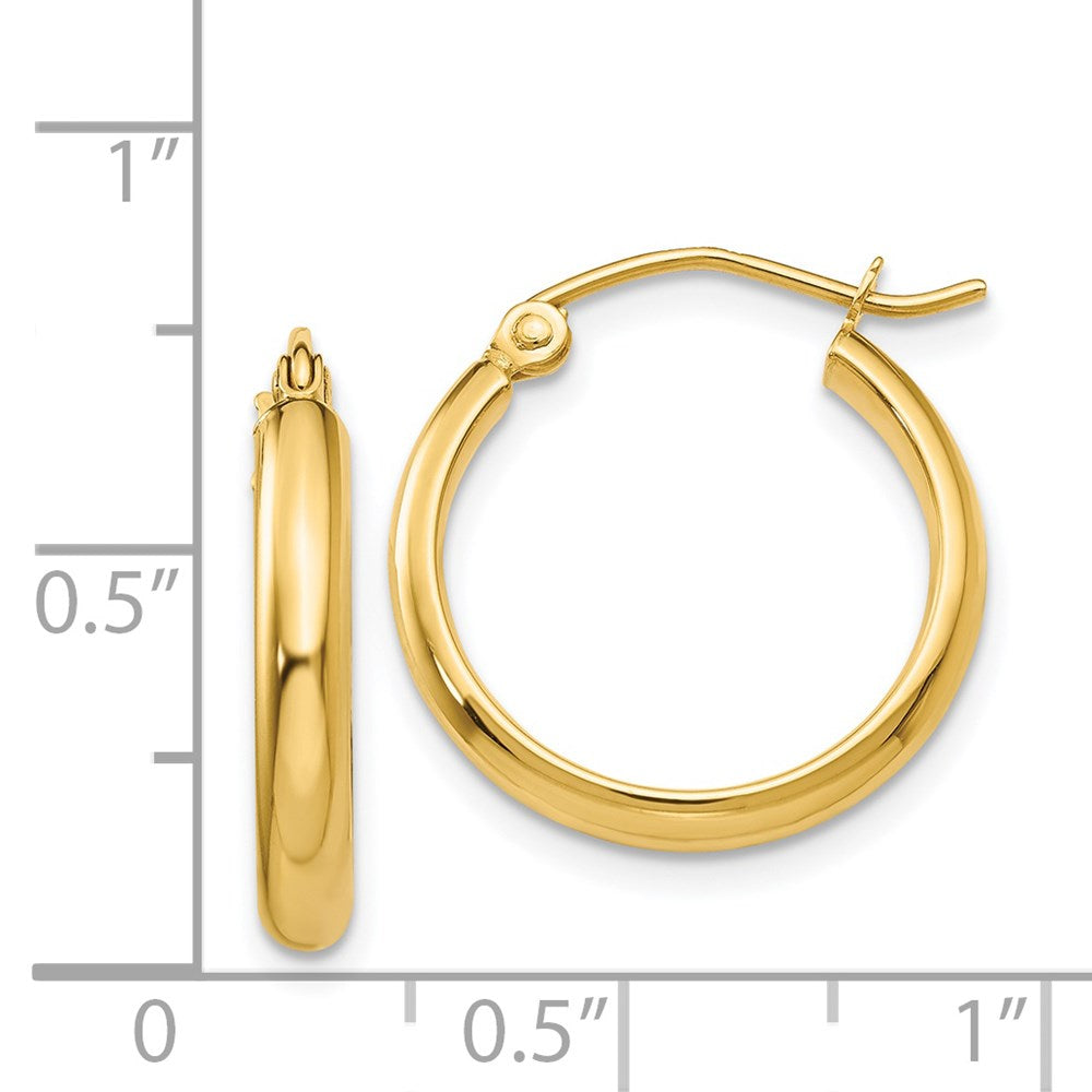 14K Gelbgold Poliert Creole Ohrring