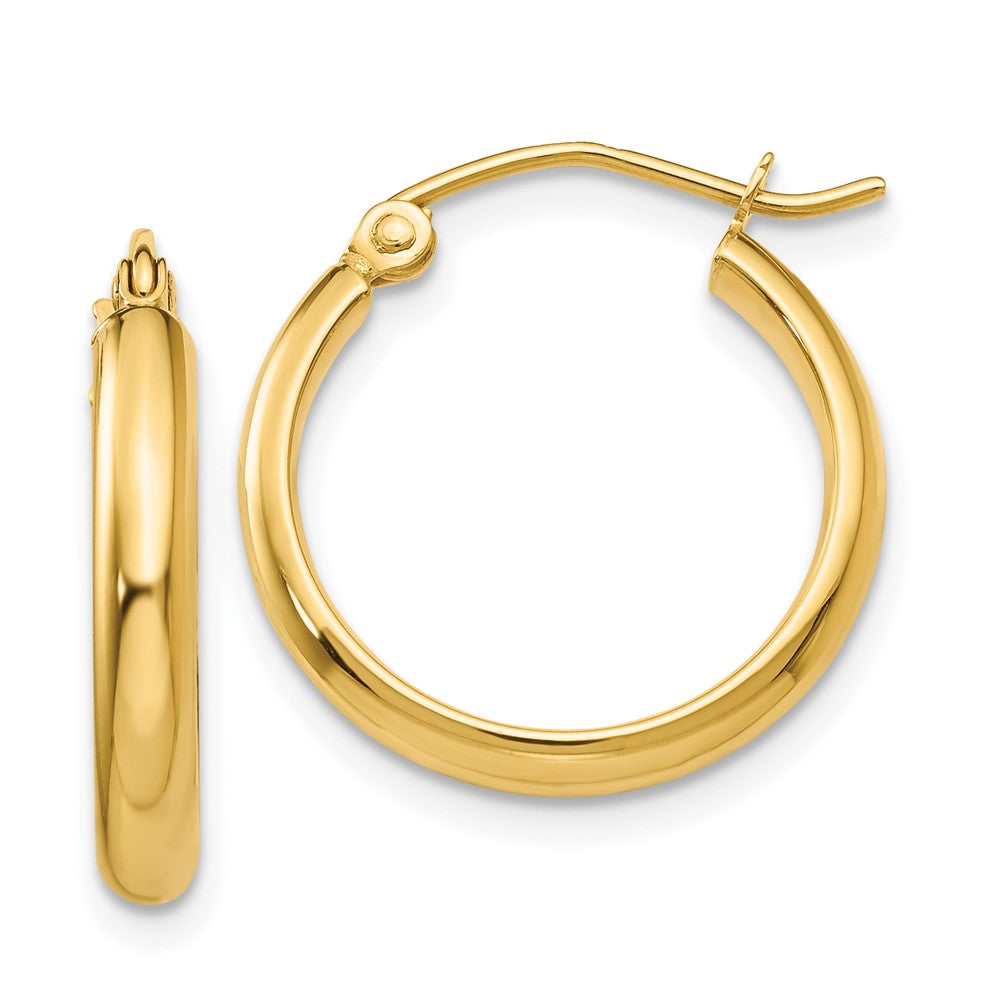 14K Gelbgold Poliert Creole Ohrring