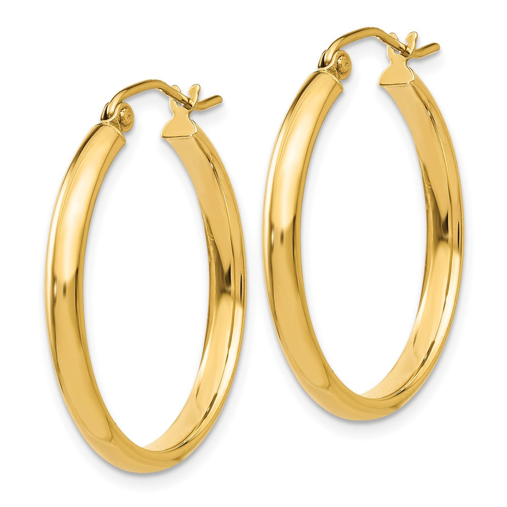 14K Gelbgold Poliert Creole Ohrring