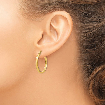 14K Gelbgold Poliert Creole Ohrring
