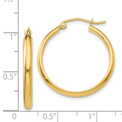 14K Gelbgold Poliert Creole Ohrring