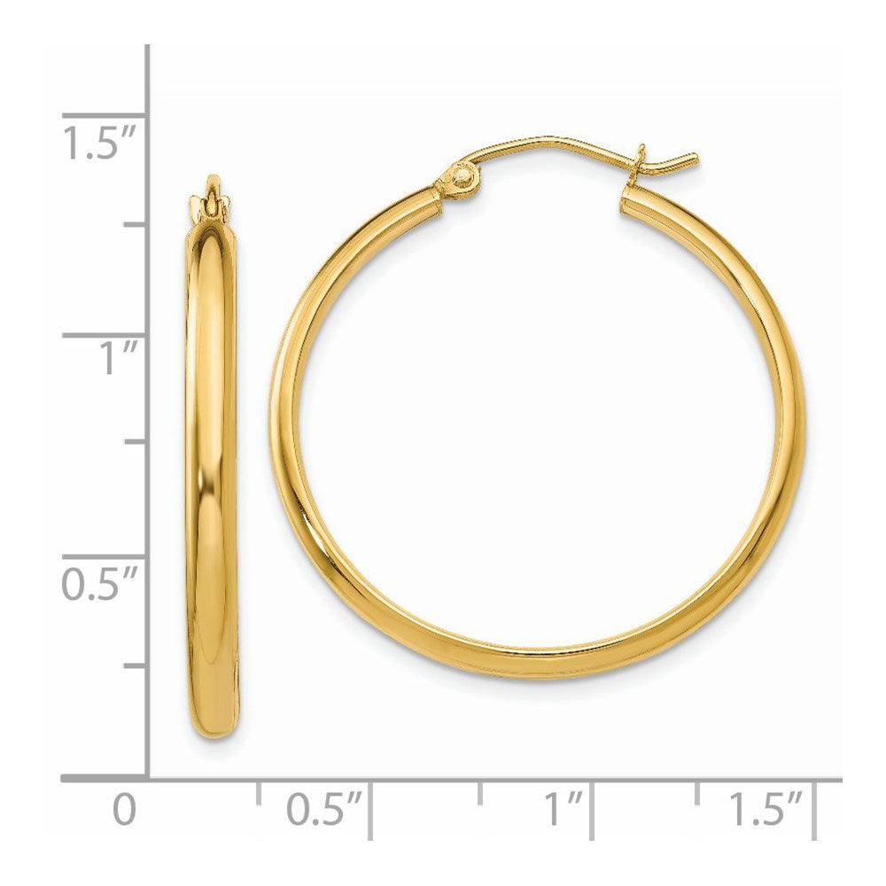 14K Gelbgold Poliert Creole Ohrring