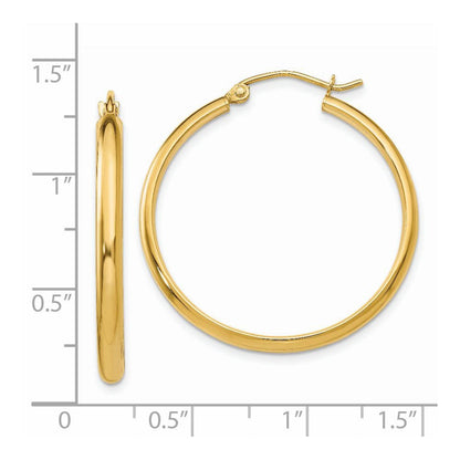 14K Gelbgold Poliert Creole Ohrring