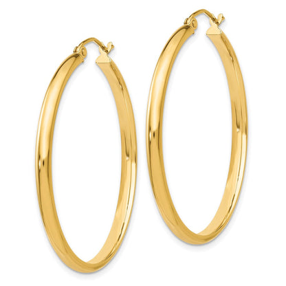 14K Gelbgold Poliert Creole Ohrring