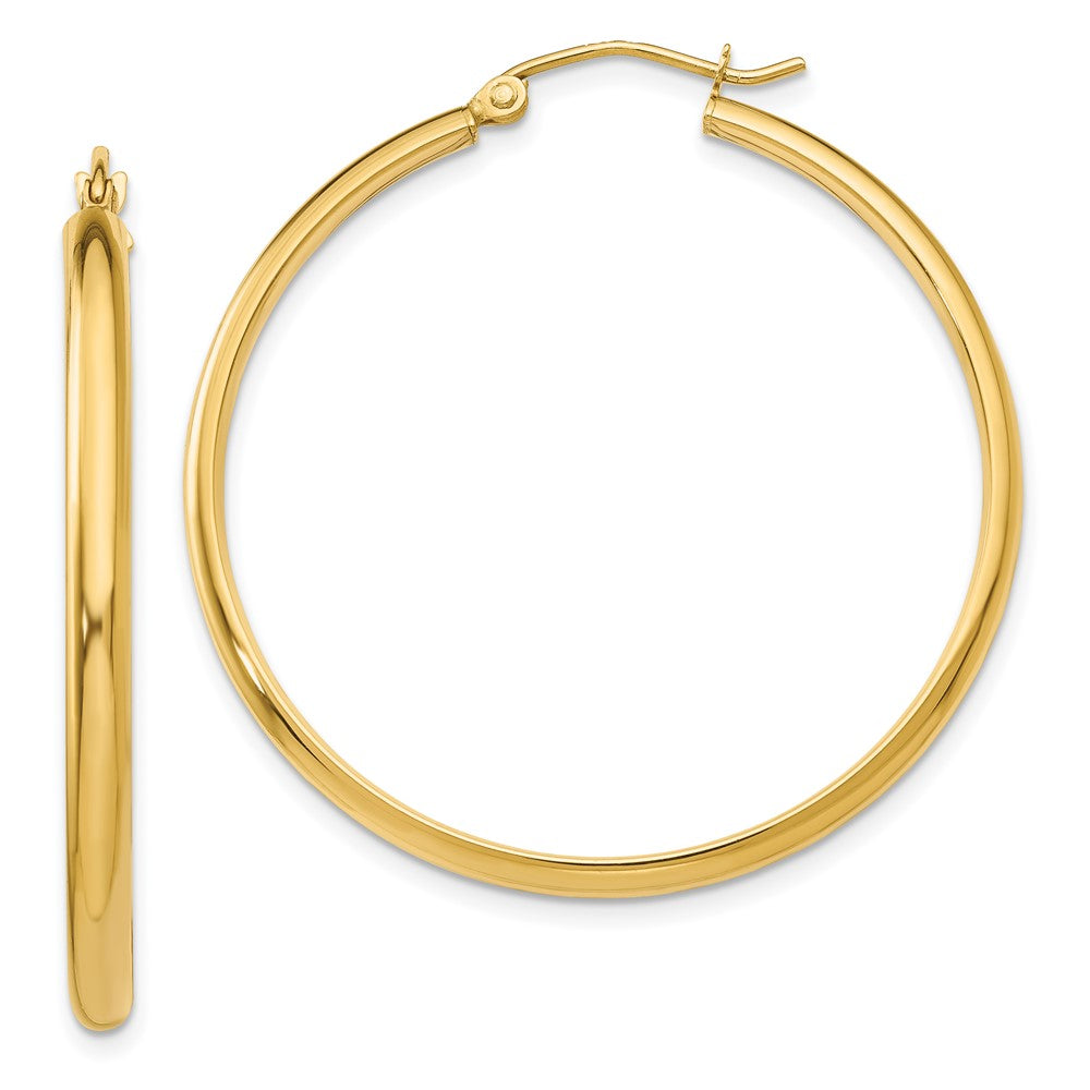 14K Gelbgold Poliert Creole Ohrring