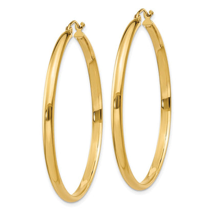 14K Gelbgold Poliert Creole Ohrring