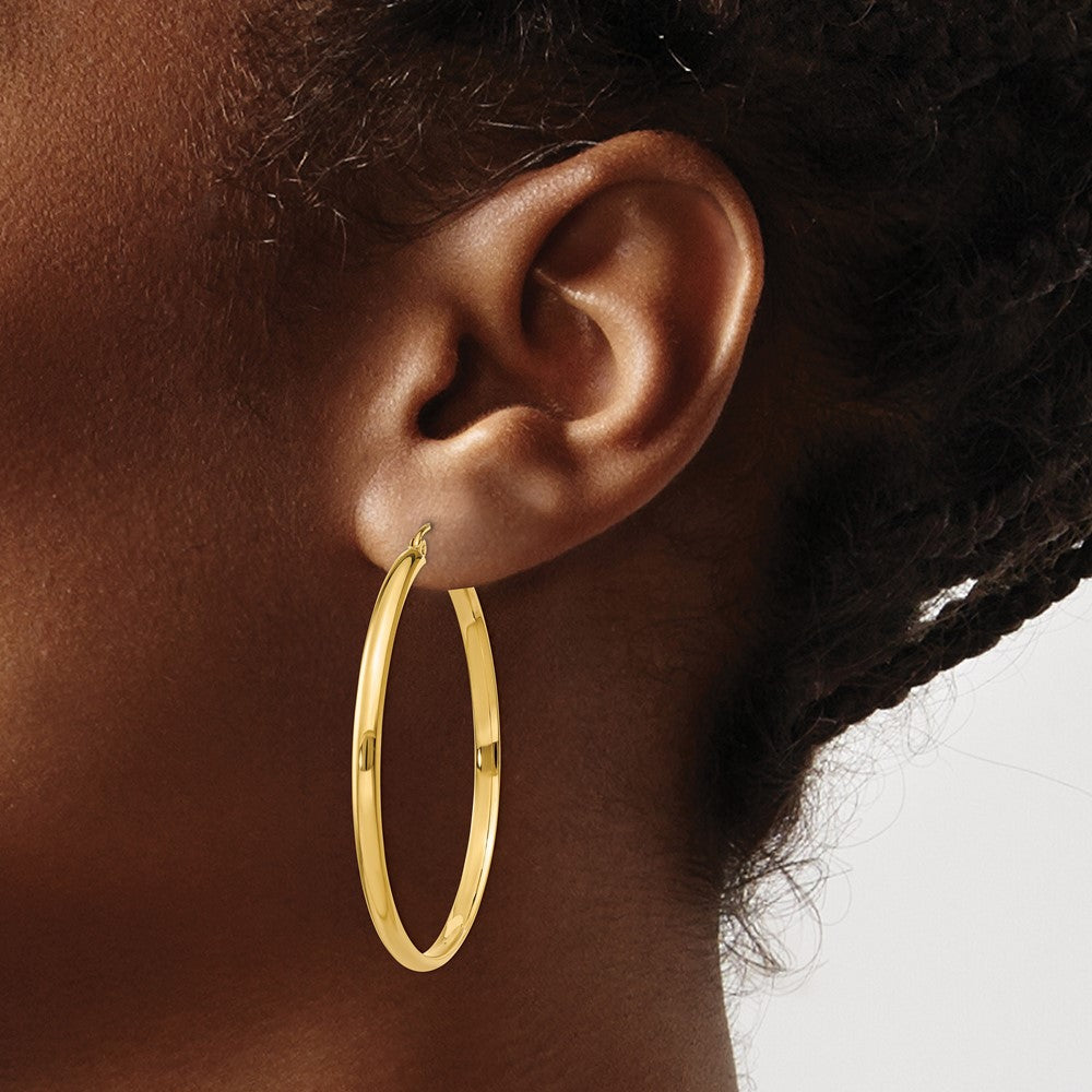 14K Gelbgold Poliert Creole Ohrring