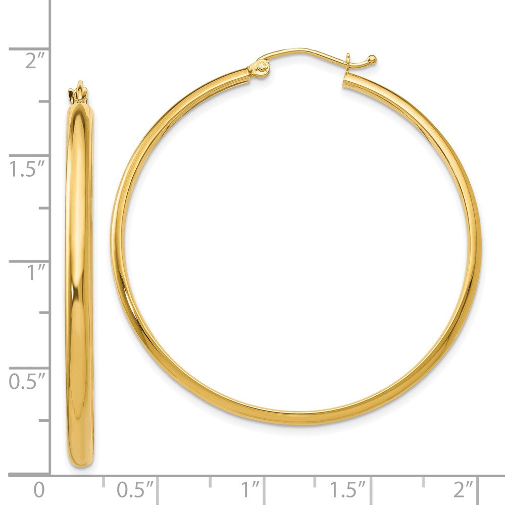 14K Gelbgold Poliert Creole Ohrring