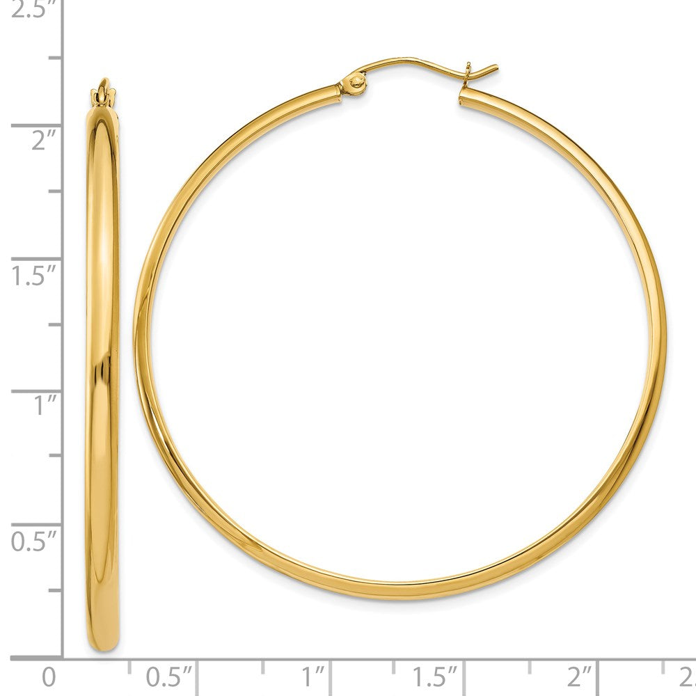 14K Gelbgold Poliert Creole Ohrring