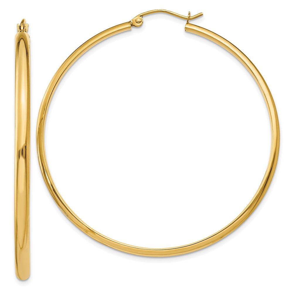 14K Gelbgold Poliert Creole Ohrring