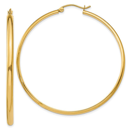 14K Gelbgold Poliert Creole Ohrring