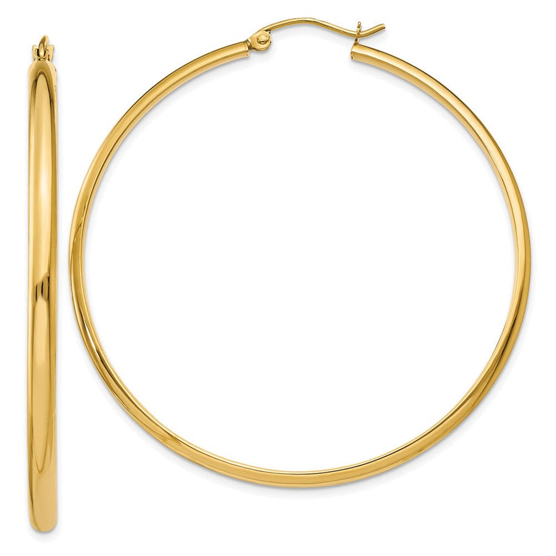 14K Gelbgold Poliert Creole Ohrring