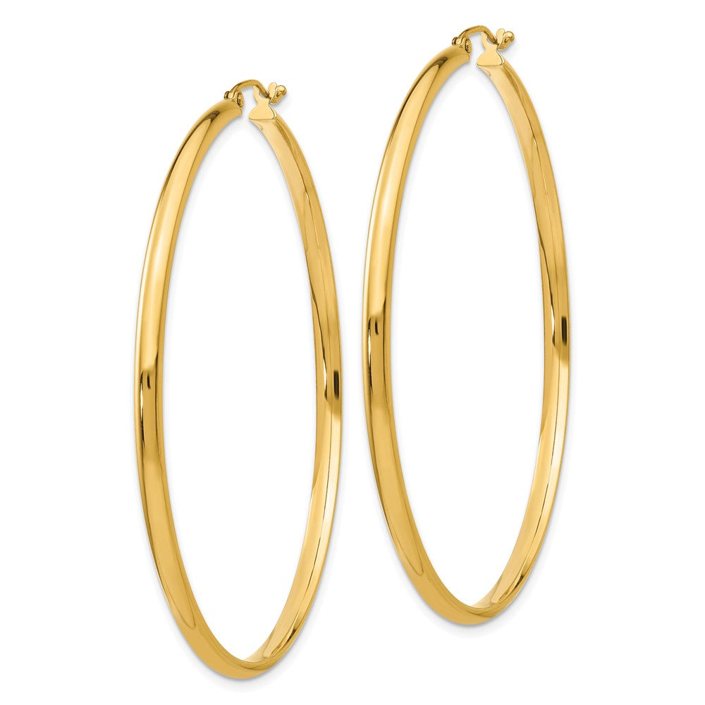 14K Gelbgold Poliert Creole Ohrring