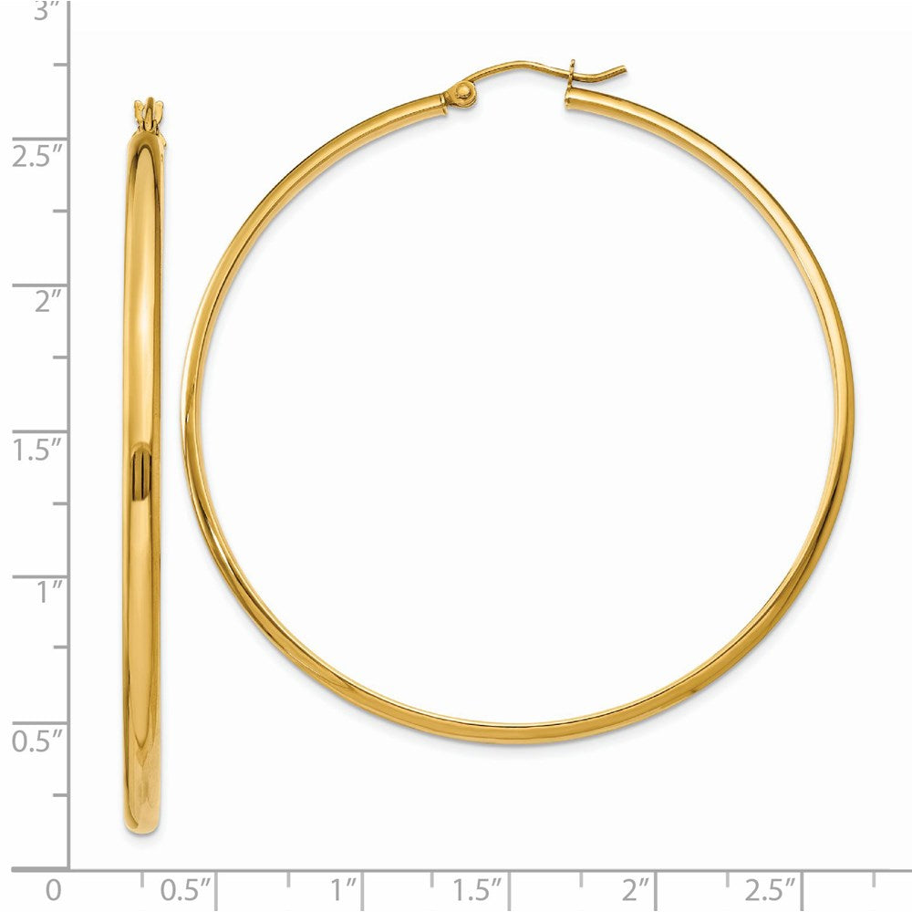 14K Gelbgold Poliert Creole Ohrring