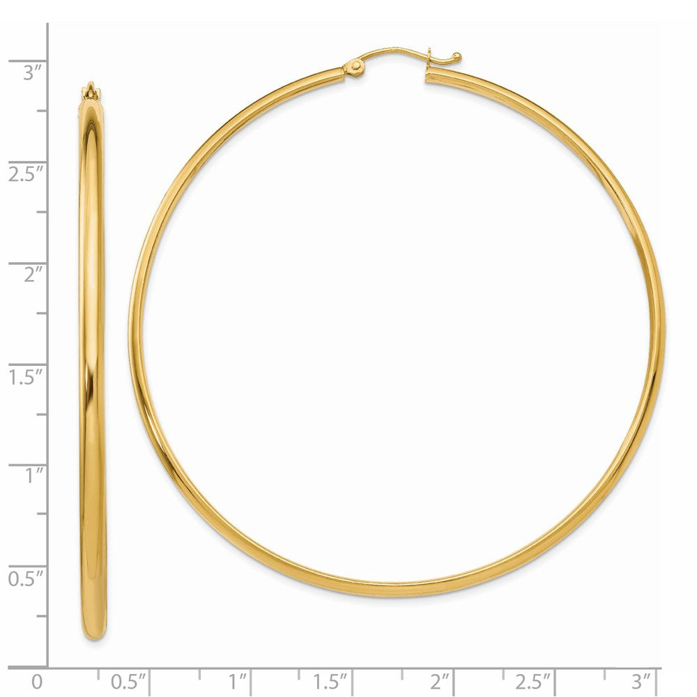 14K Gelbgold Poliert Creole Ohrring