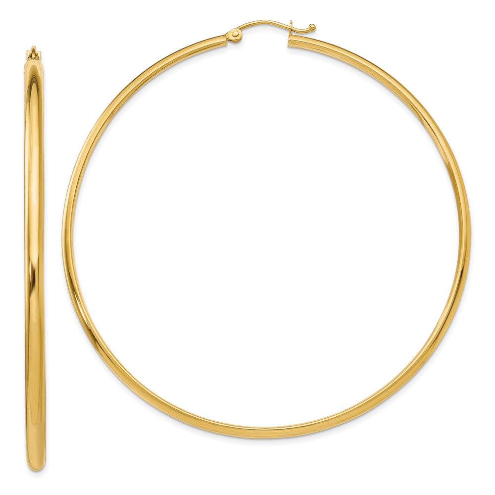 14K Gelbgold Poliert Creole Ohrring