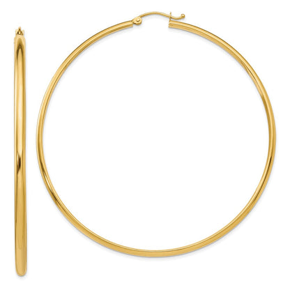 14K Gelbgold Poliert Creole Ohrring