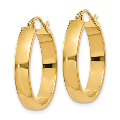 14K Gelbgold Poliert Creole Ohrring