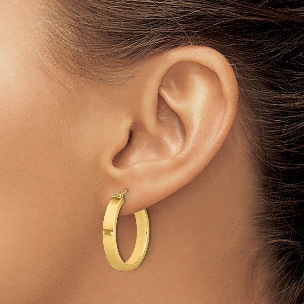 14K Gelbgold Poliert Creole Ohrring