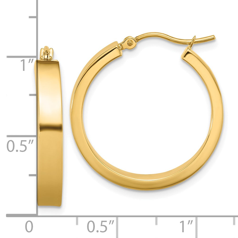 14K Gelbgold Poliert Creole Ohrring