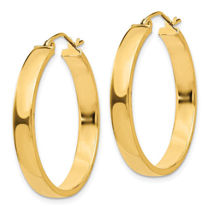 14K Gelbgold Poliert Creole Ohrring