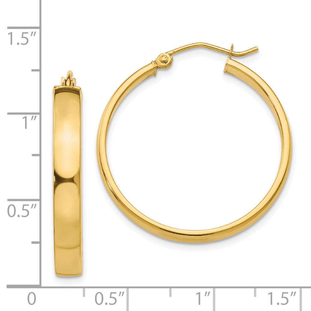 14K Gelbgold Poliert Creole Ohrring
