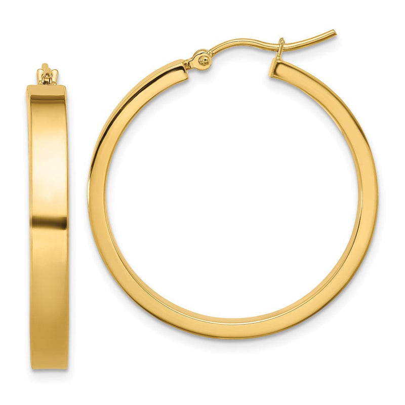 14K Gelbgold Poliert Creole Ohrring