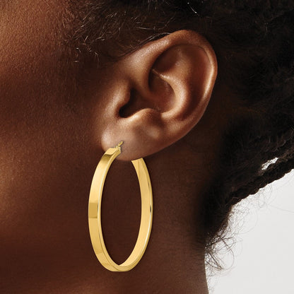 14K Gelbgold Poliert Creole Ohrring